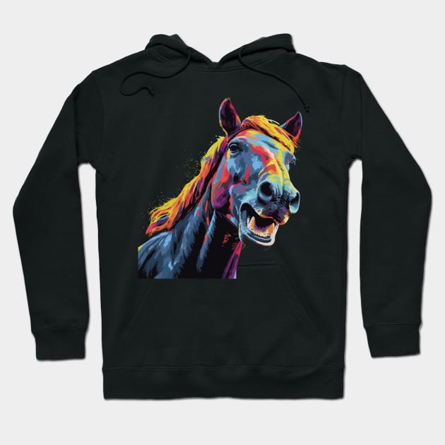 Horse Smiling Hoodie by JH Mart